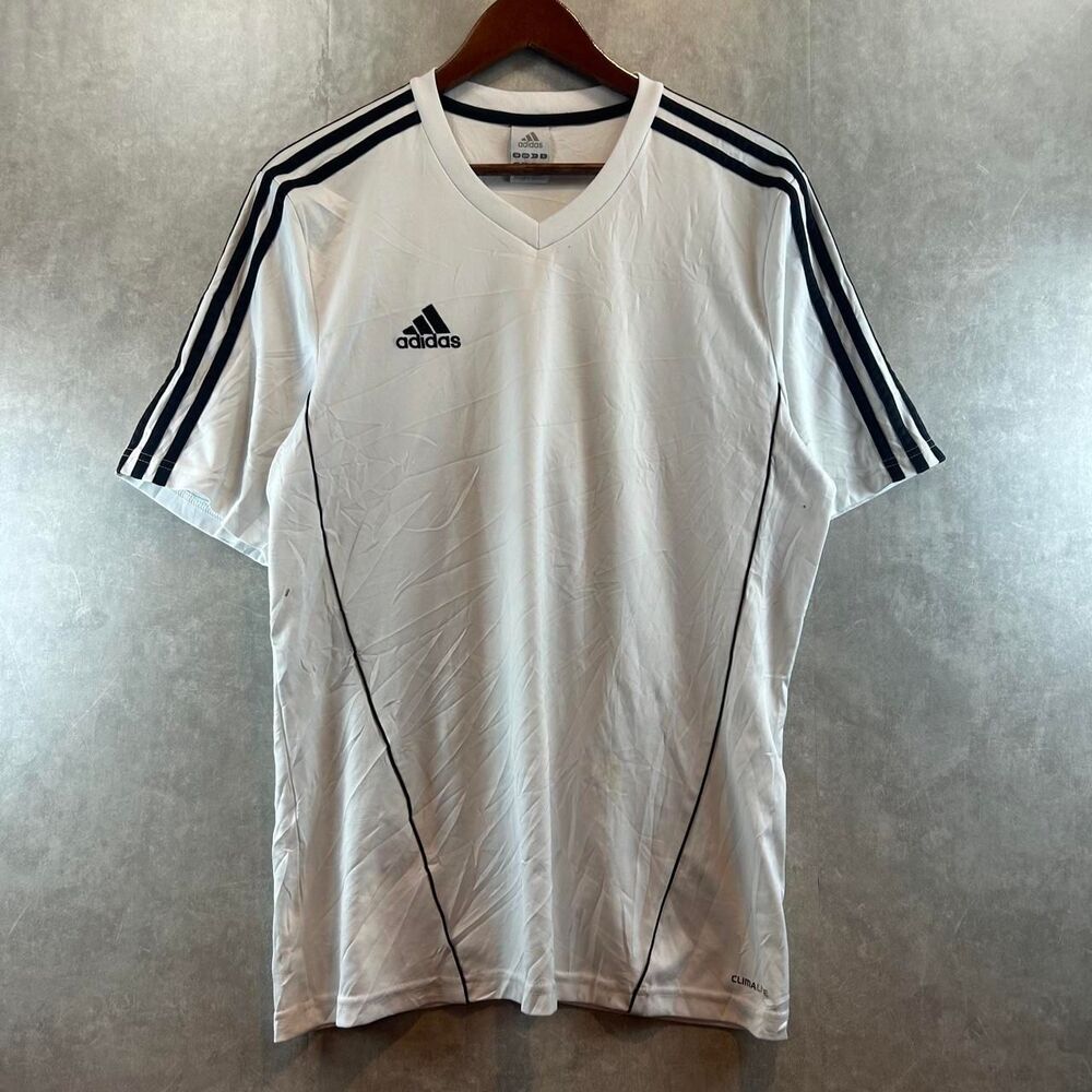 Adidas Men's White and Cream Jersey